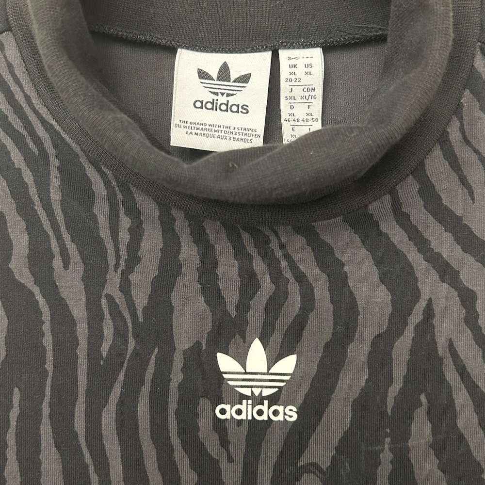 Adidas Black & Grey Zebra Print Women's Dress - Picture 5 of 7
